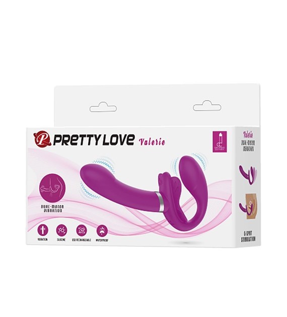 PRETTY LOVE - VIBRATING STRAPLESS STRAP-ON