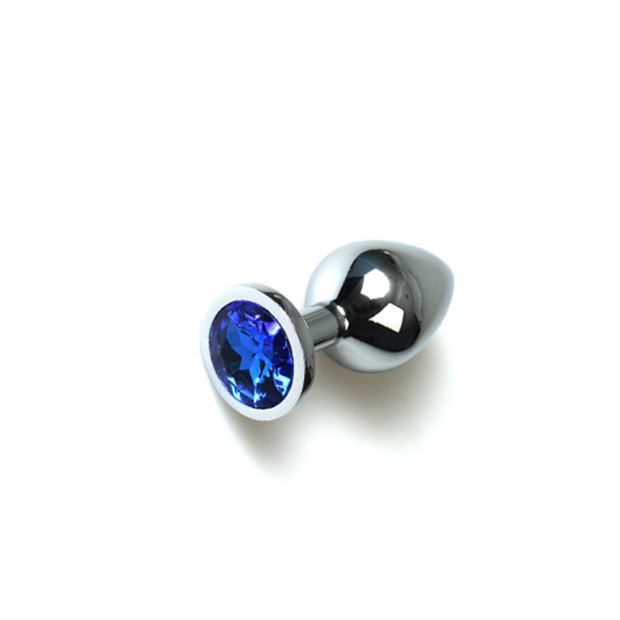 Metálico con diamante azul pequeño