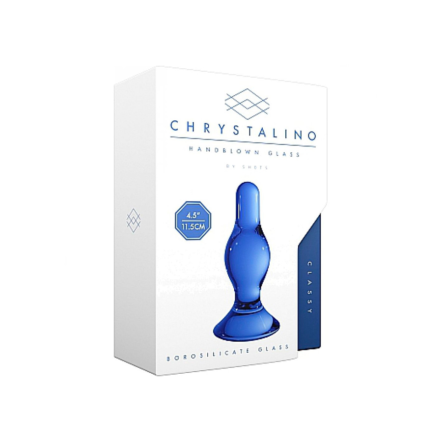 Presentación de Shots Toys Plug cristal azul 11.5 cms